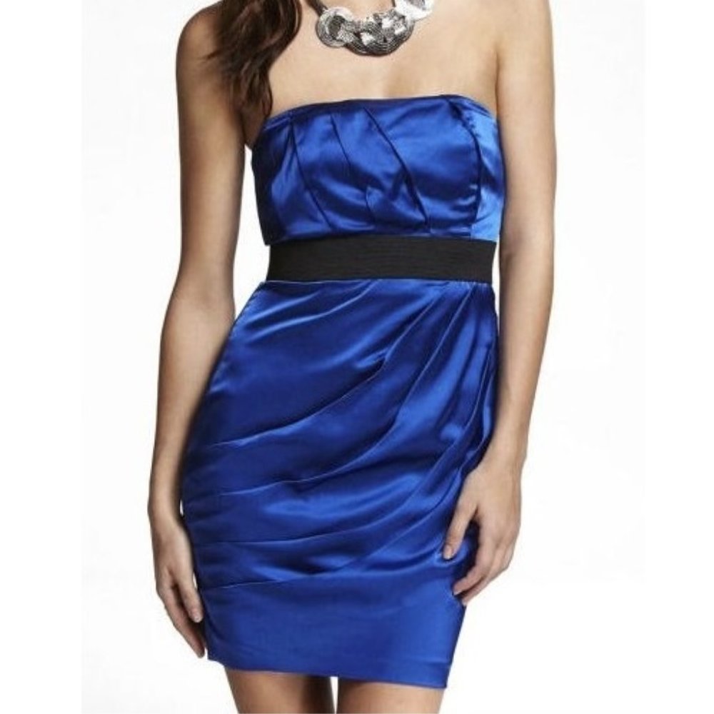 Express Royal Blue Strapless Tube Dress Size 0
